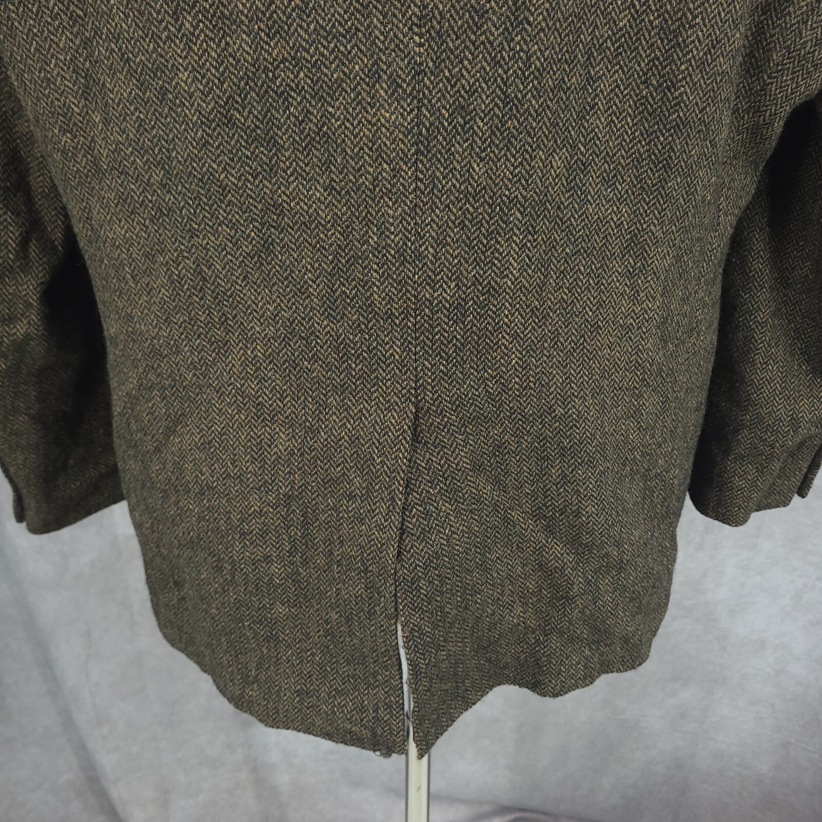 Deansgate Sports Coat Mens 42 Short Herringbone Lambswool Blazer Jacket 2 B Vtg