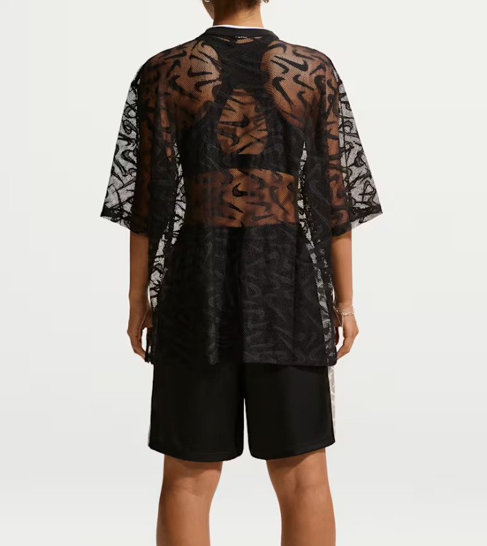 Nike Sportswear Chill Lace Oversized Jersey Women Casual Top AsiaFit IM8388-010