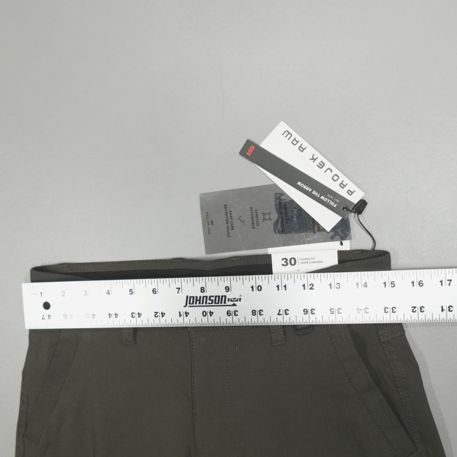 Projek Raw Bungee flex Cargo Pants Men Size 30 Classic Slim Fit Green 147101F