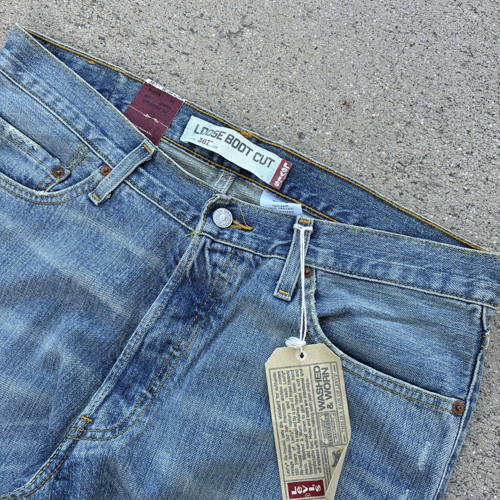 VTG Levi’s 567 Loose Boot Cut Blue Jeans Men’s 34X34 DEADSTOCK NWT