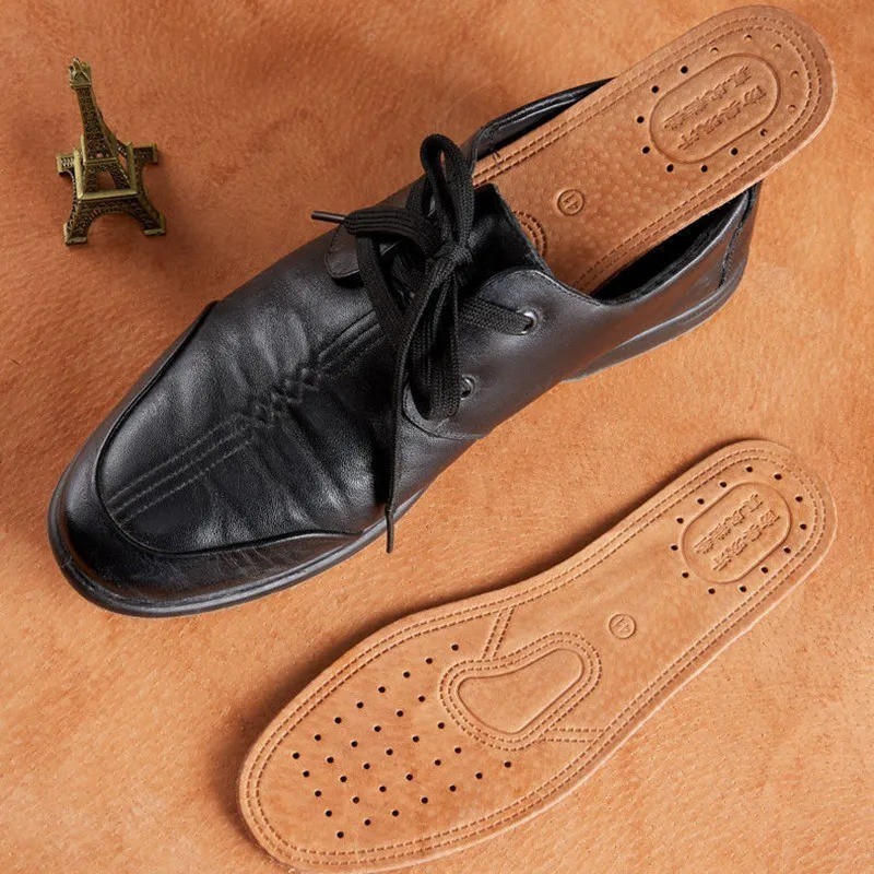 Real Cowhide Insole Leather Shoes Boots Shoe Inserts Soft Breathable Deodorant A