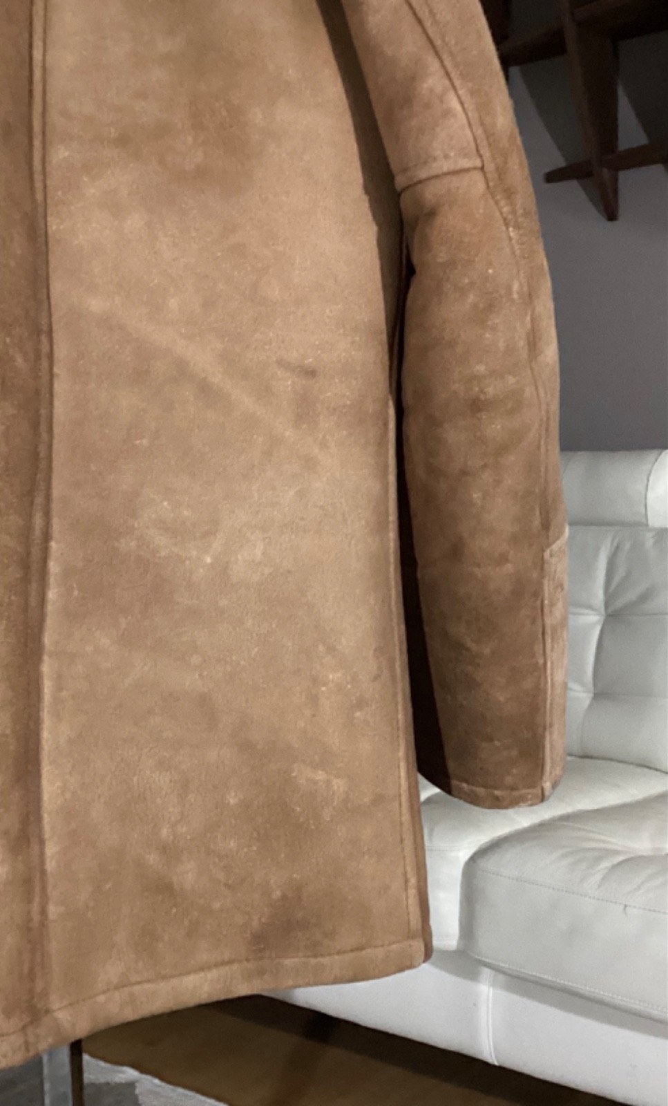 Vintage Men’s Heavy Sheepskin / Leather Western Rancher Plainsman’s COAT sz XL