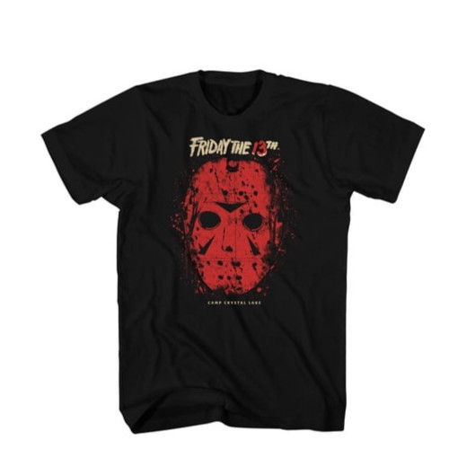 Friday the 13th Red Jason Mask Camp Crystal Lake T-Shirt New