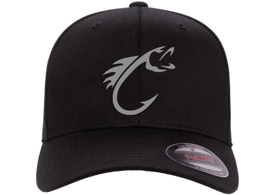FISHING HOOK FISH CURVED BILL 6277 FLEXFIT HAT *FREE SHIPPING in BOX*