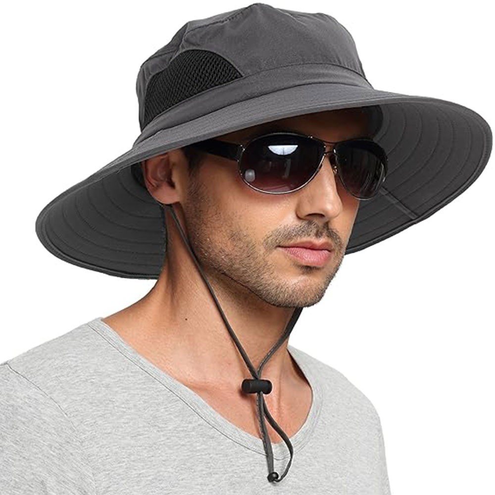 Wide Brim Sun Hat UV Protection Bucket Cap Foldable Fishing Hiking Beach Safari