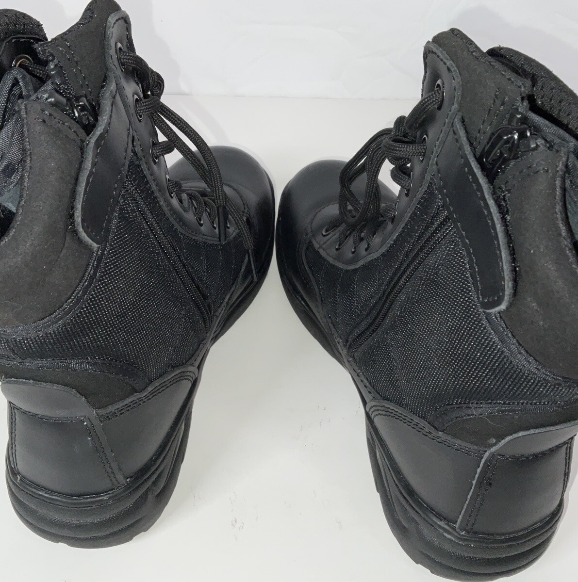 NIB Men’s Nortiv8 Trooper Tactical Work Boots w/ Toe Cap & Side Zip Black 6.5