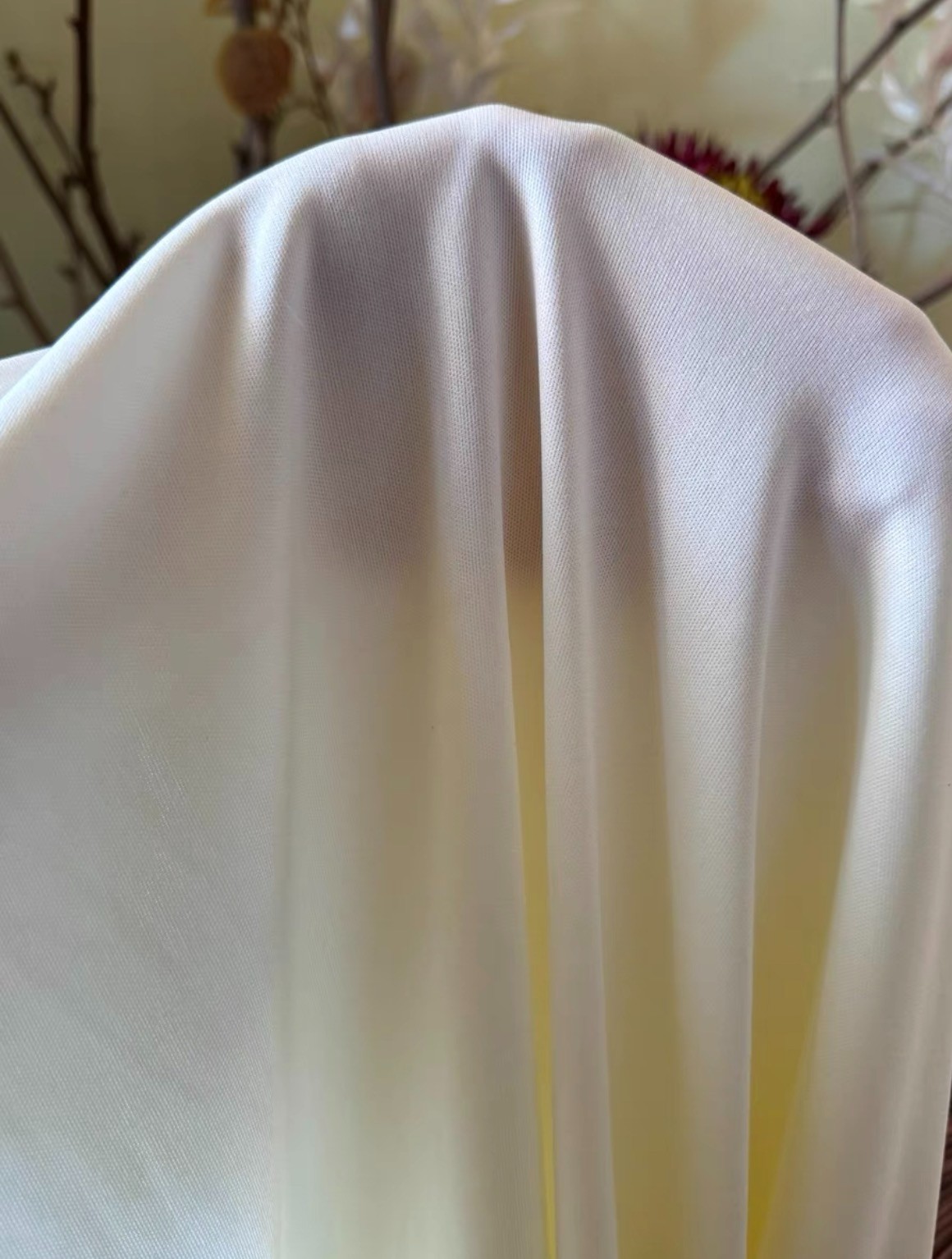 Handmade Greek Goddess Maxi Dress V Neck Backless Draped Floral Ivory Gown
