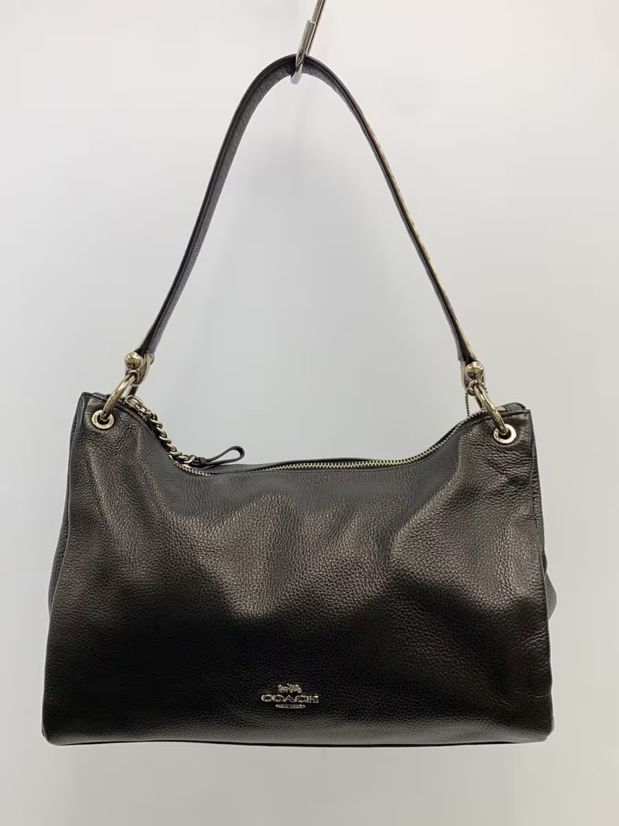 COACH Tote Bag Leather BLK Solid F28987