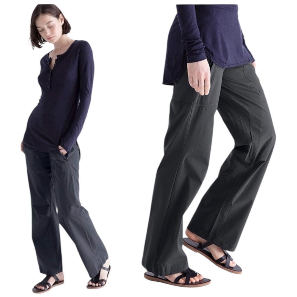 Paskho Conscious Long Haul Flight Pants Gray Women’s XL Travel Moisture Wicking
