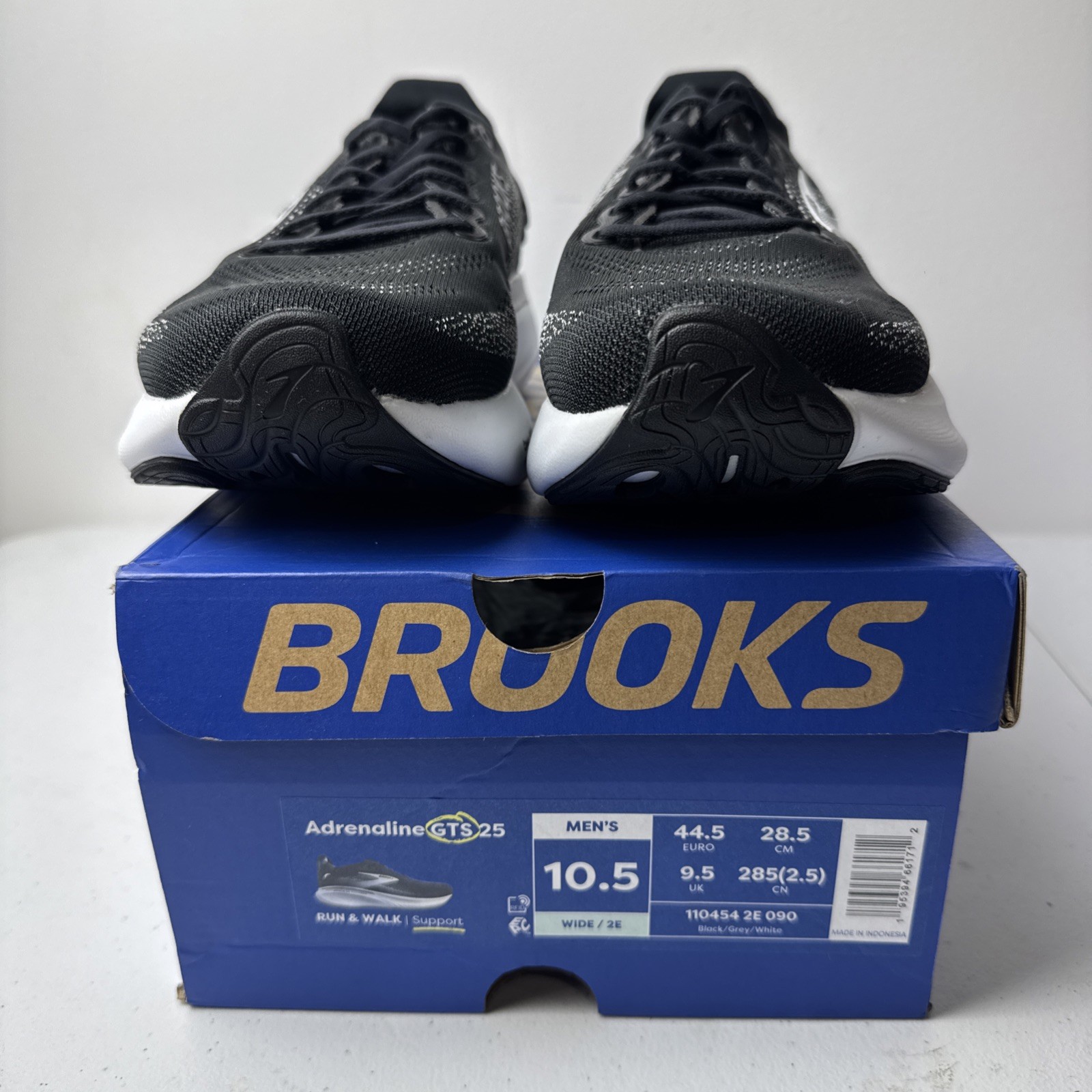 Size 10.5EE -Brooks Adrenaline GTS 25 Black Shoe Men’s 1104542E090 *NEW W/BOX*