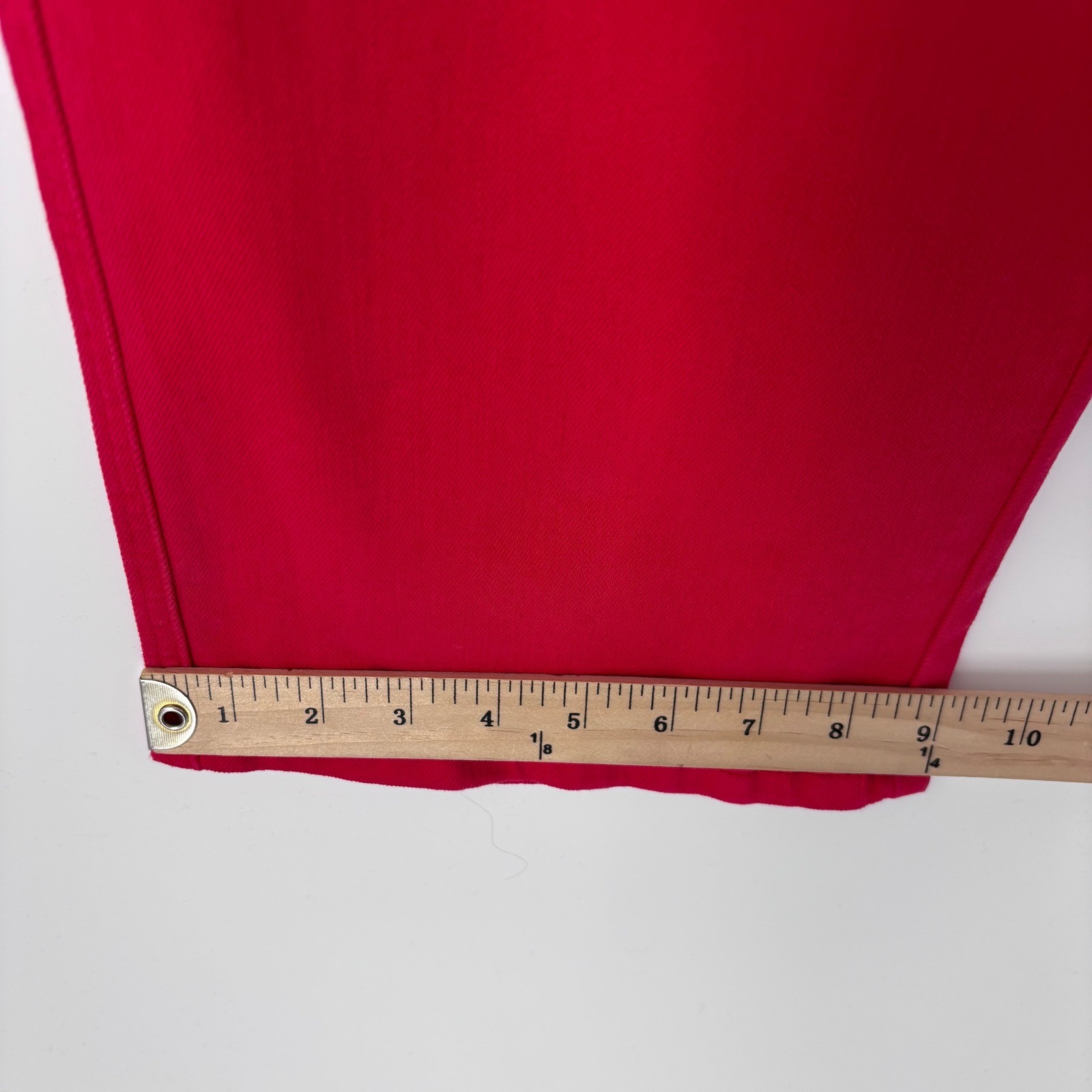 Judy Blue 90’s High Rise Straight Jeans Womens 7/28 Red Stretch Garment Dyed NEW