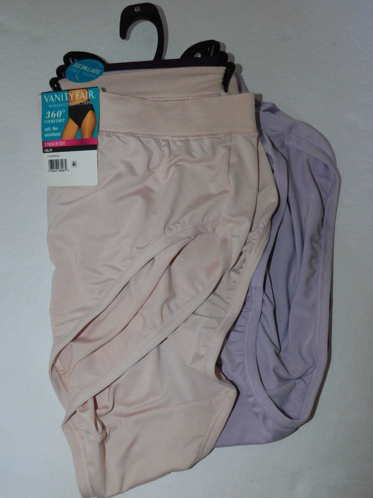 Womens 5XL 12 Hi Cut 360 Comfort Panties 3 Pack Purple Vanity Fair
