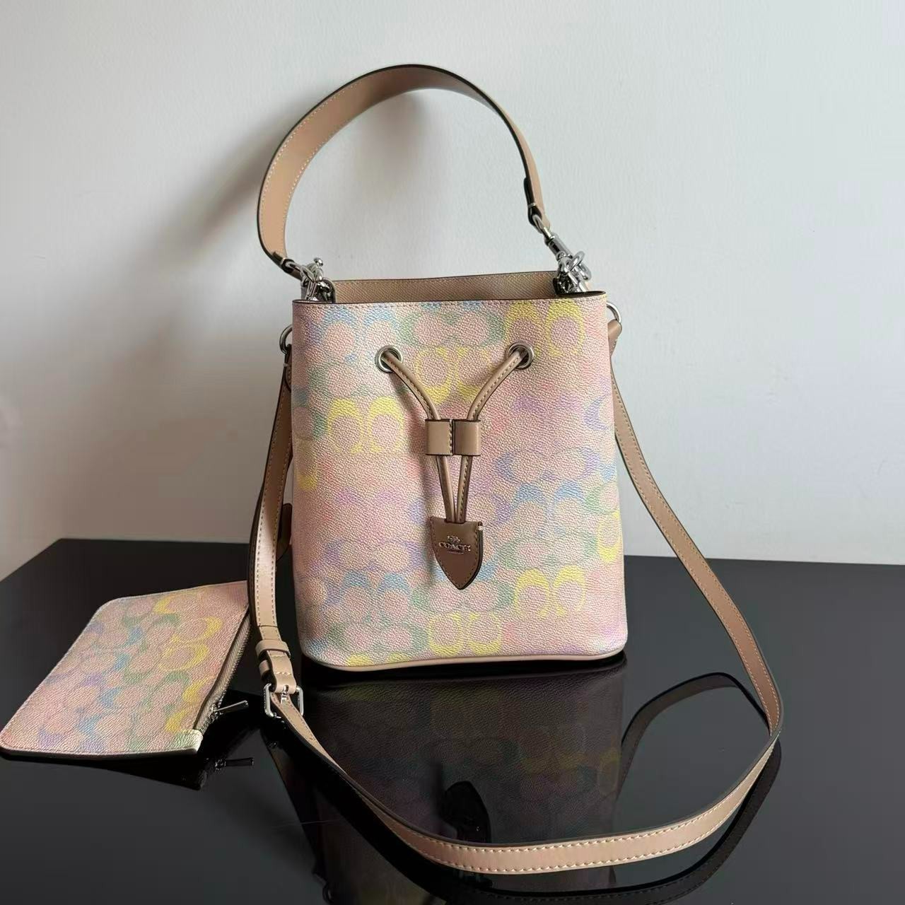 Rainbow Fortune Bucket Coach Shoulder Bag CDA92- Fashionable Crossbody Bag