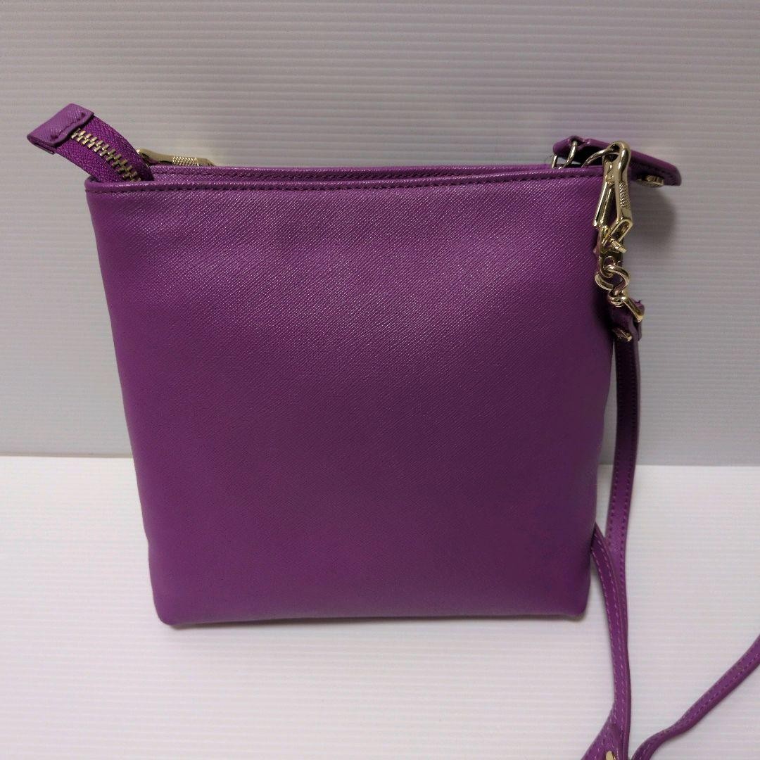Vivienne Westwood Saffiano Leather Shoulder Bag Orb Purple Square 20cm #FH ZCA