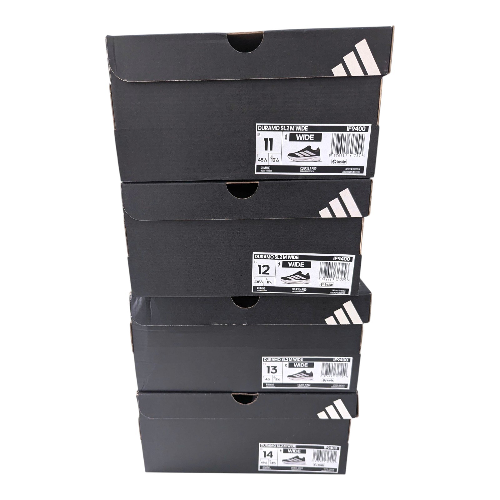 adidas Duramo SL 2.0 Wide – (IF9400) Men’s Size 11-14 Black/White/Grey Five BNIB