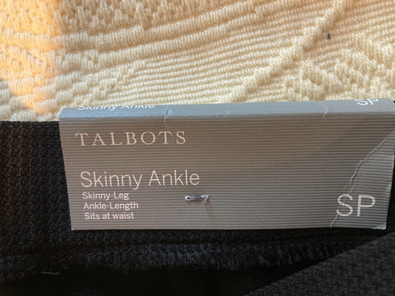 Talbots skinny ankle pants small petite, slate gray NWT