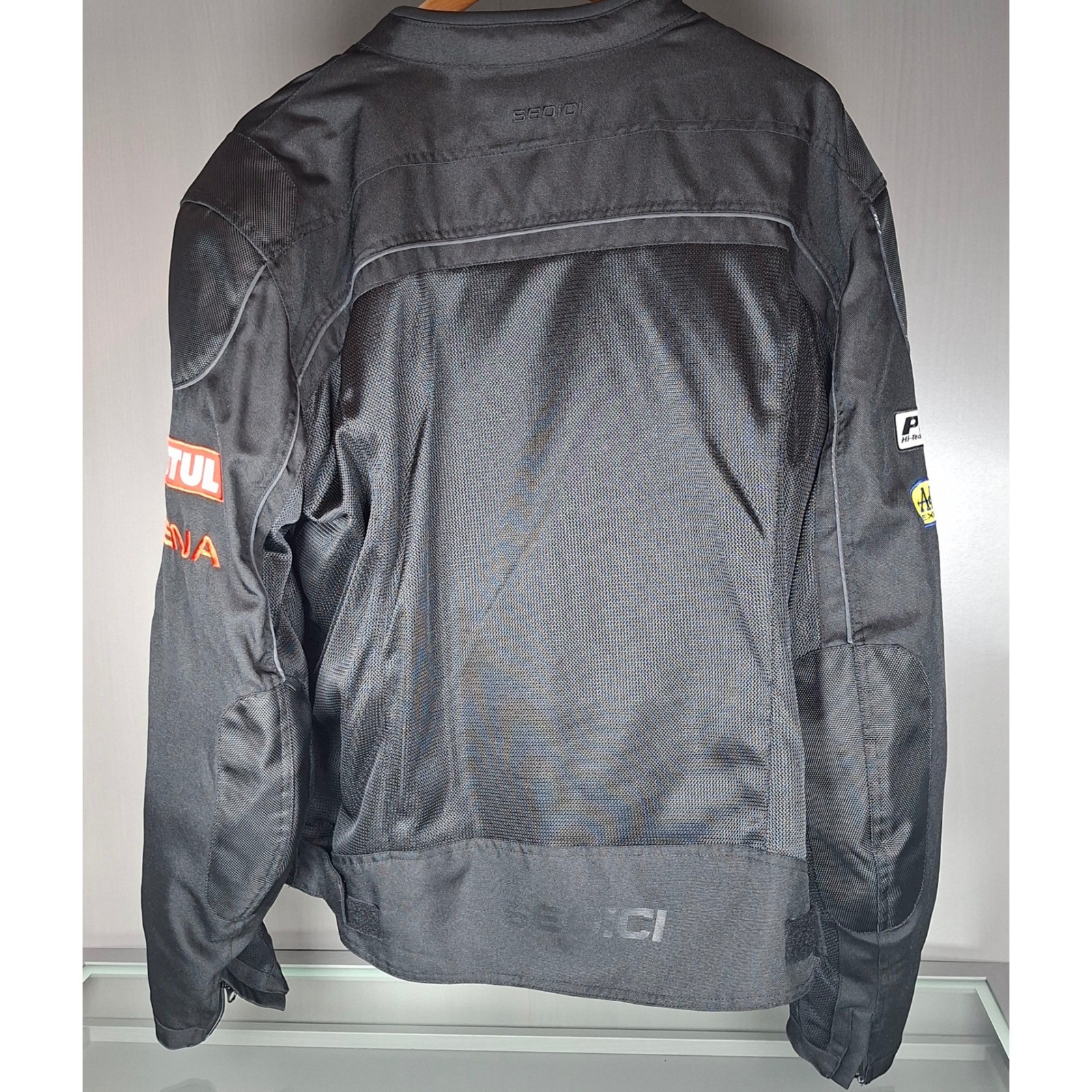 Sedici Podio SEDM17 Motorcycle Jacket Mens 2XL Black Armored Mesh Liner