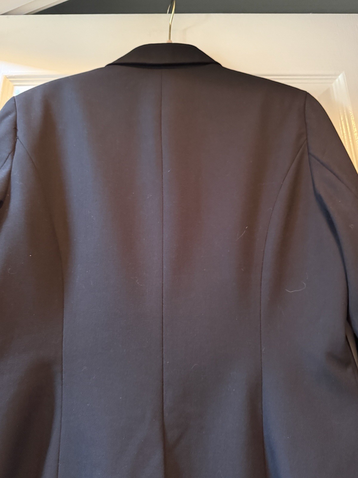 INC International Concepts Black Polyester Blend One Button Blazer-Size 8 Petite