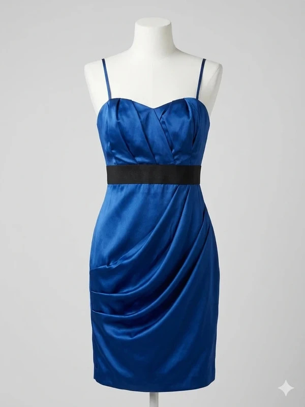 Express Royal Blue Satin Cocktail Party Dress