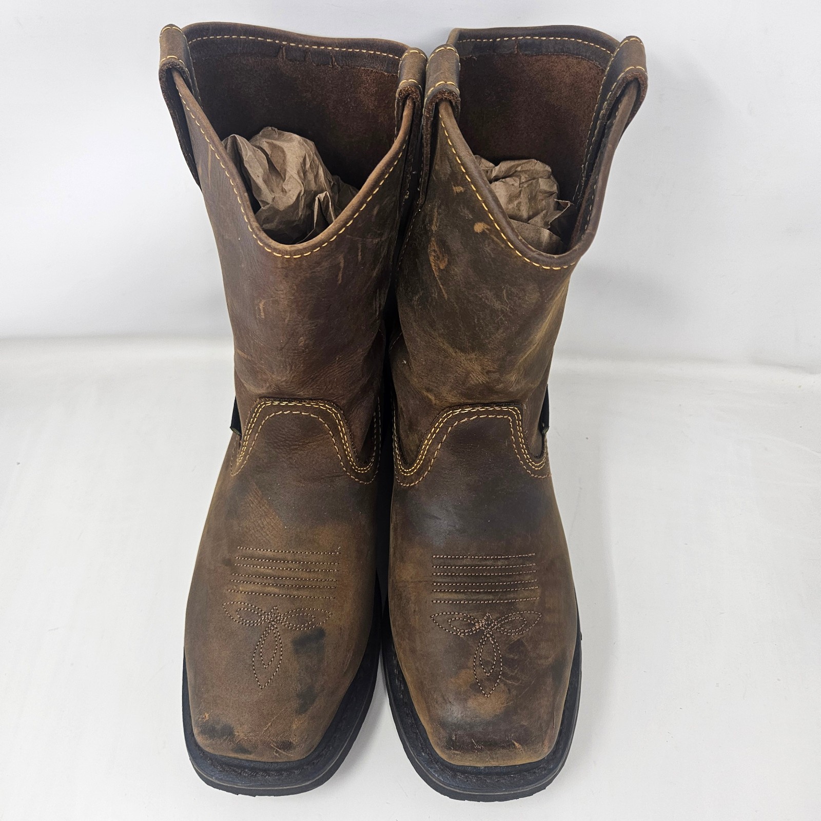 Hytest Ryder Metatarsal Guard Square Steel Toe Wellington Boots Mens Size 8.5 EW