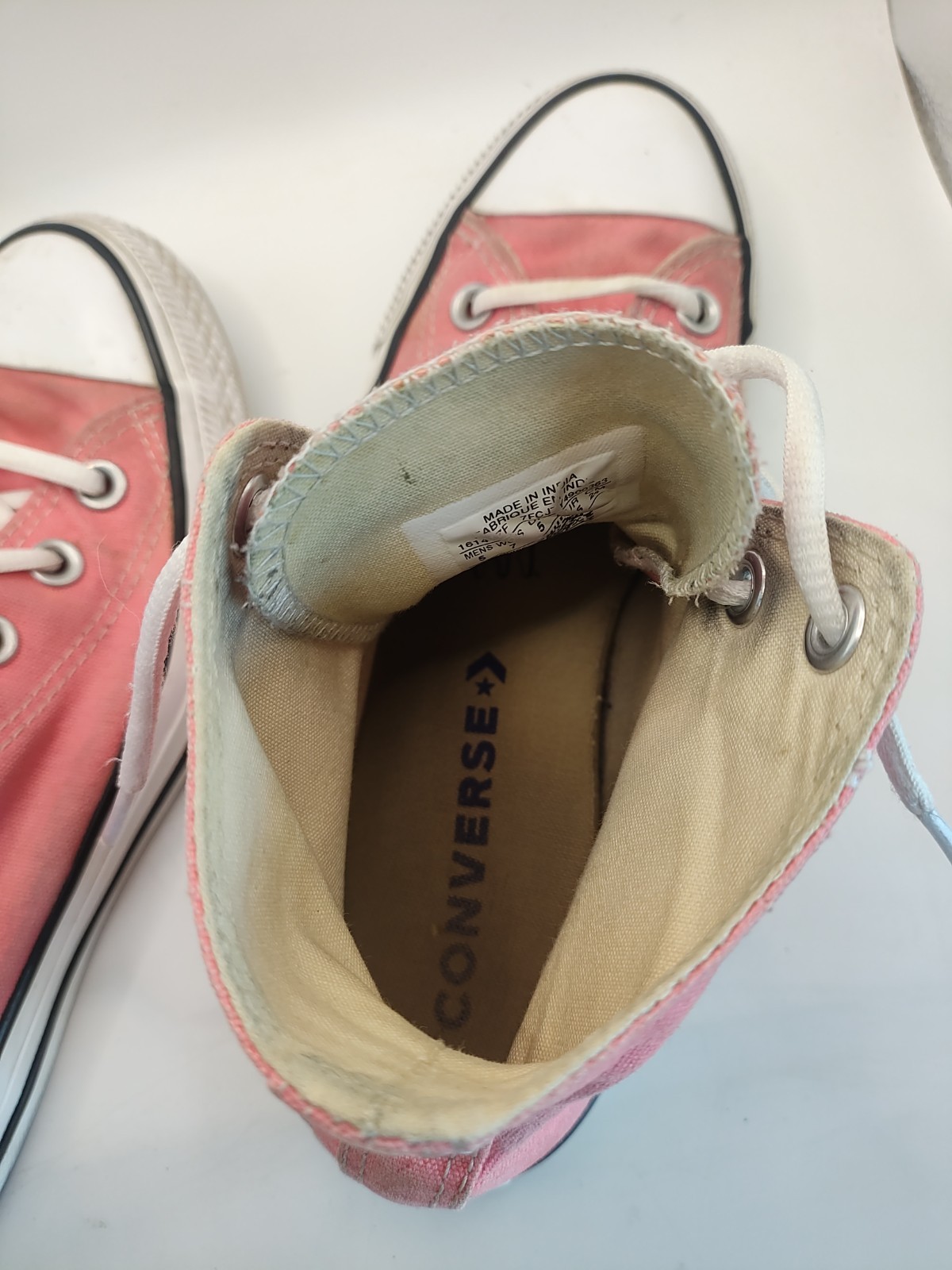 Converse Chuck Taylor All Star High Top Pink Lace Up Canvas Shoes Men 5 Women 7