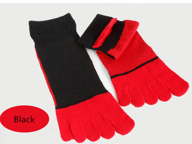 6 Pairs Five Finger Toe Sport Athletic Casual Solid Ankle Cotton Men Socks 7-11