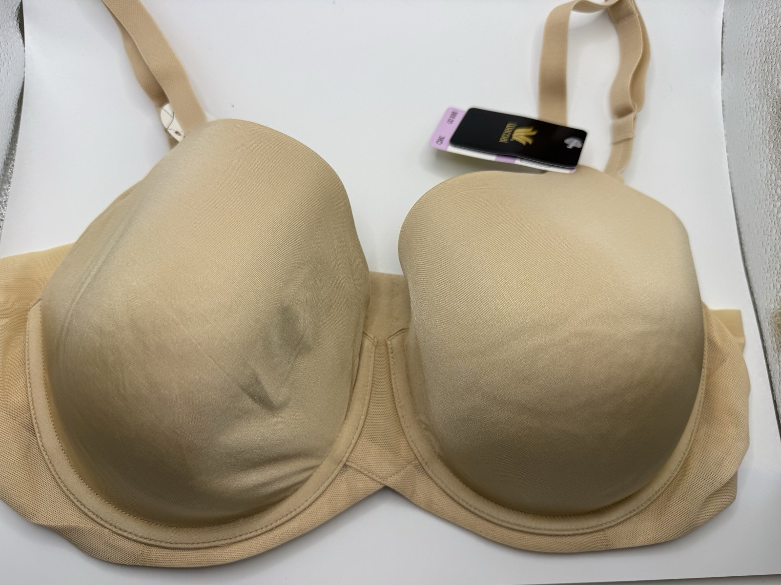 Wacoal Size 38D Beige 853281 Ultimate Side Smoother Underwire T-Shirt Bra