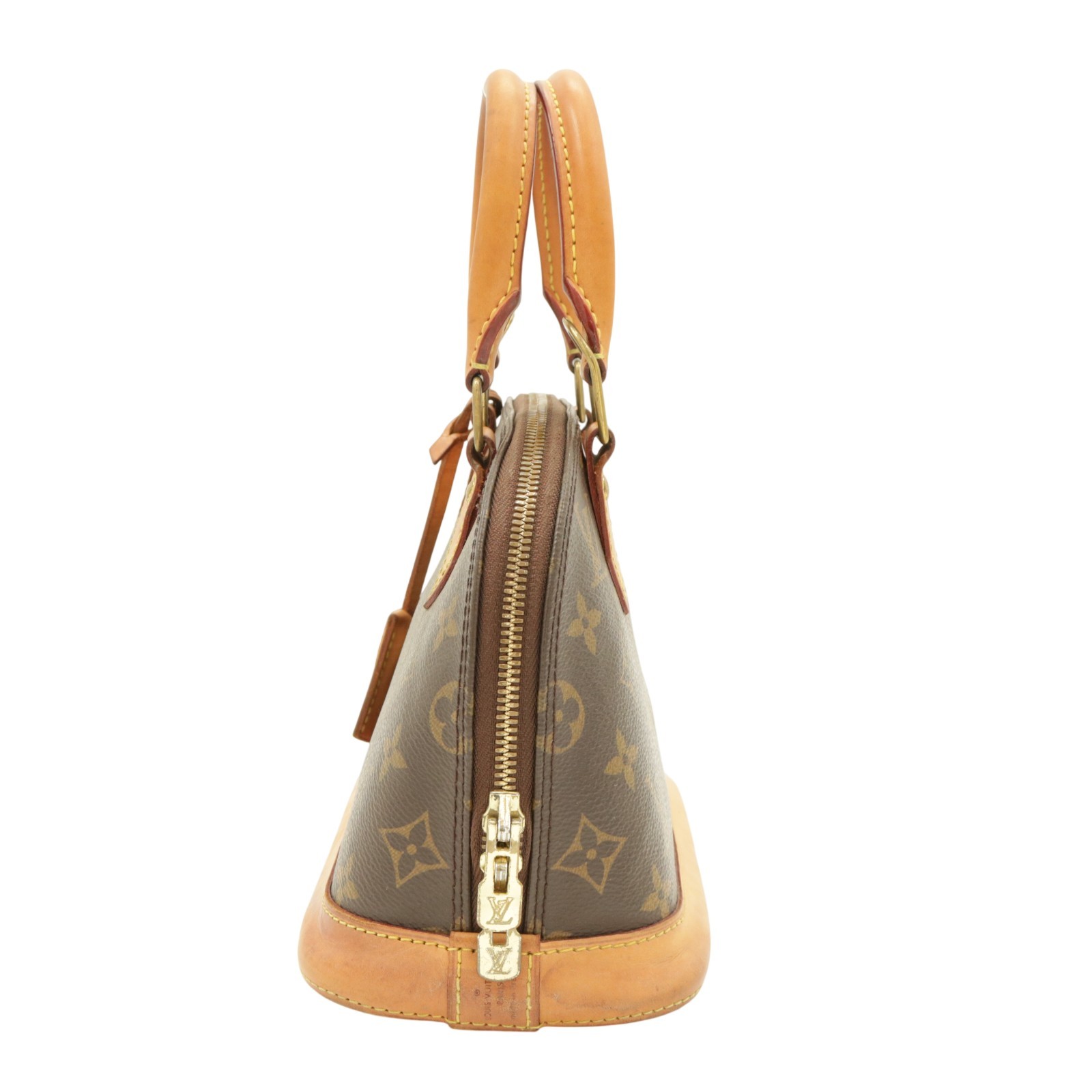 Auth.Louis Vuitton M53152 Alma BB Hand Bag Brown Monogram Canvas Serial: RFID