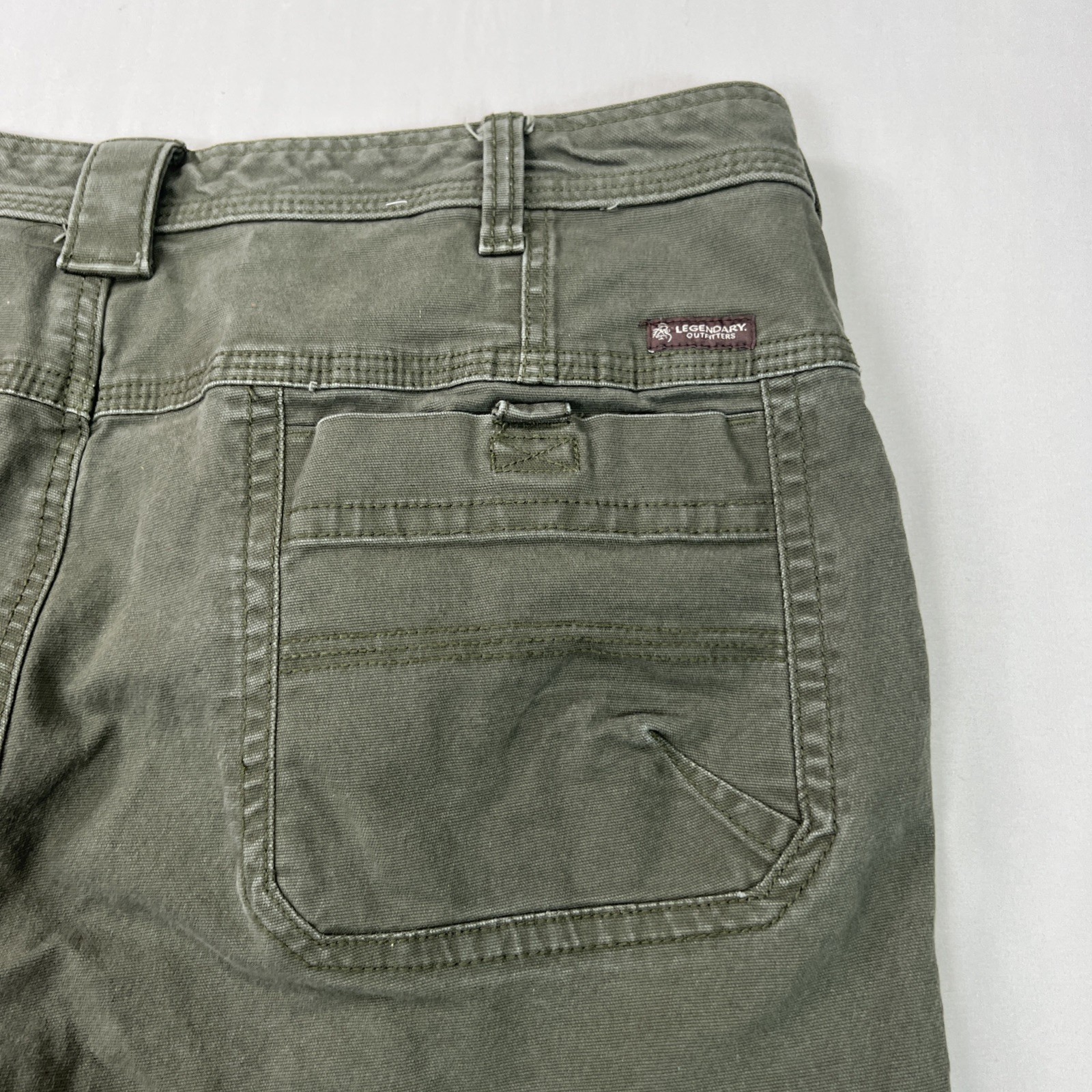 Legendary Outfitters Canvas Pant Mens 40×30 Tag 40×32 Green Outdoor Workwear