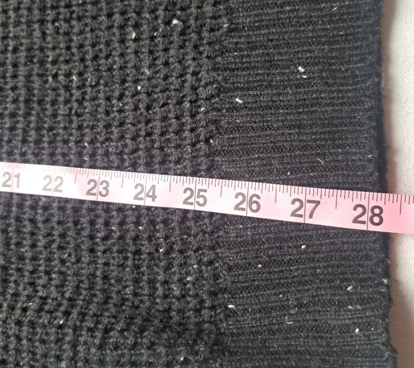 True Rock Men’s Black Textured Knit Sweater Mock Neck 3-Button Placket Size L/XL