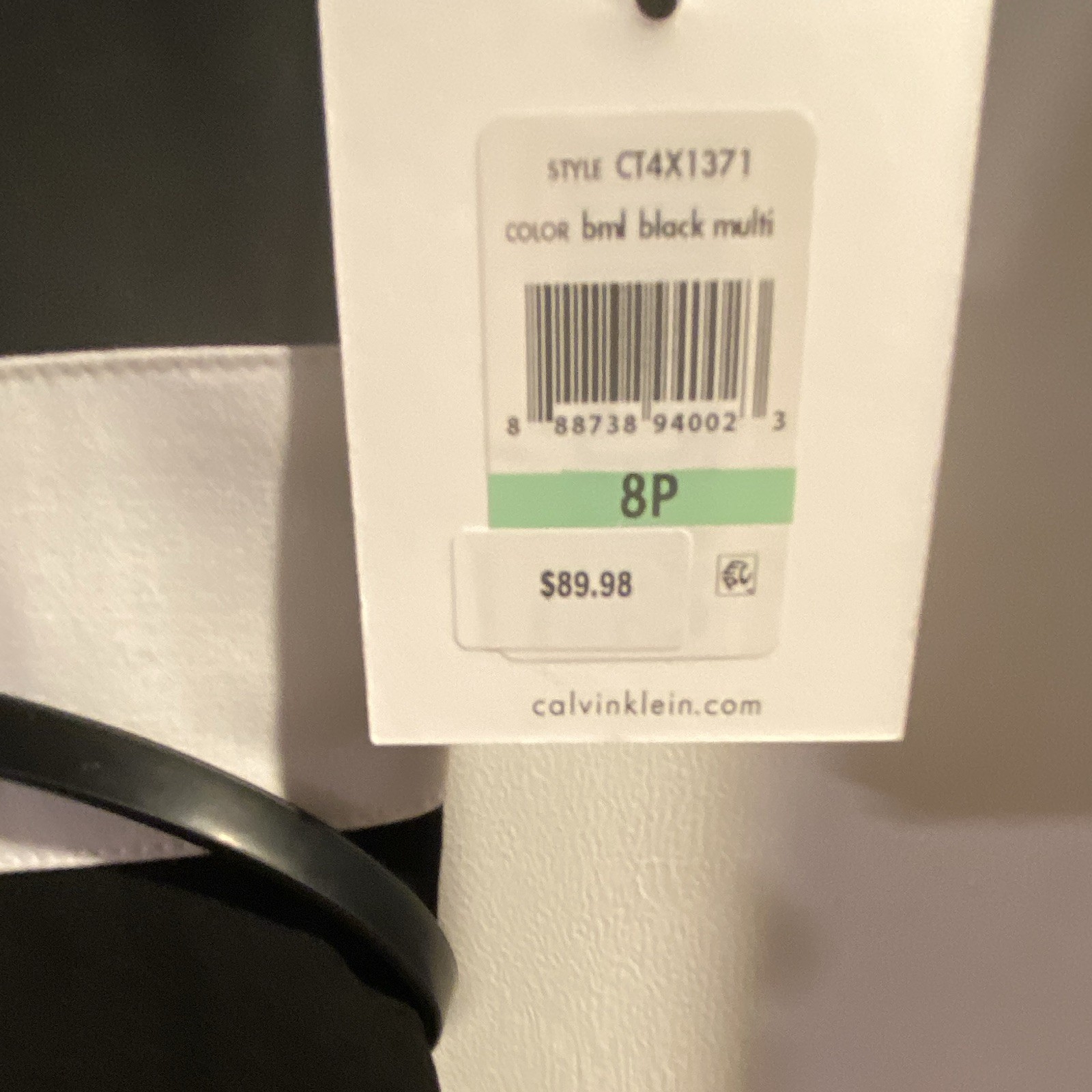 Calvin Klein Petites 8P Black/White Colorblock Sleeveless Fit & Flare CT4X1371