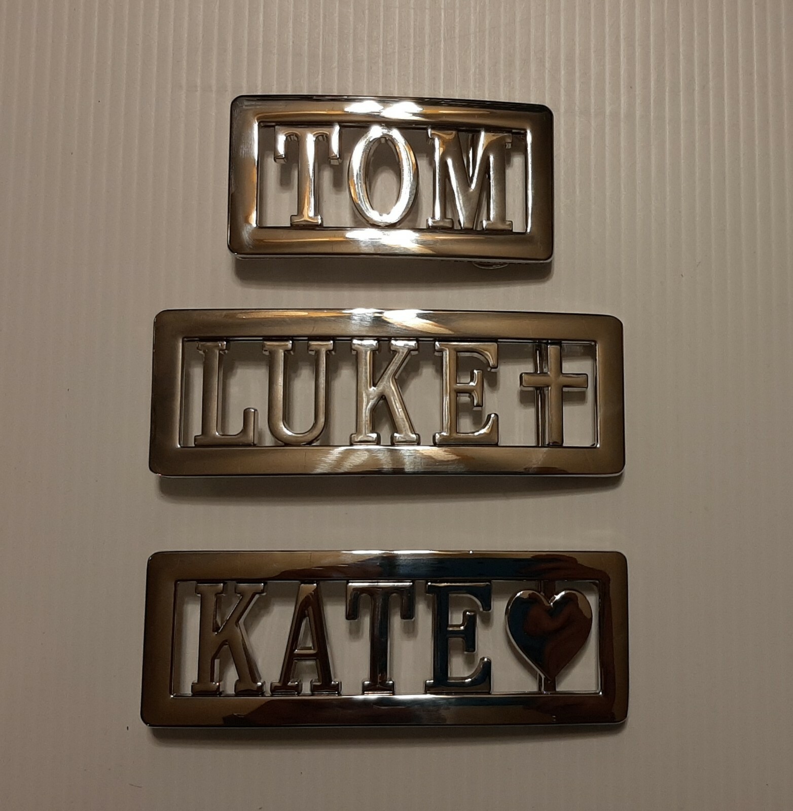 Personalized Custom Name Metal Belt Buckle -Put your name / word or# on a Buckle