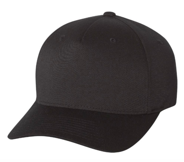 Mercedes AMG Logo on Black Hat Flexfit Baseball Cap Printed Emblem S/M & L/XL