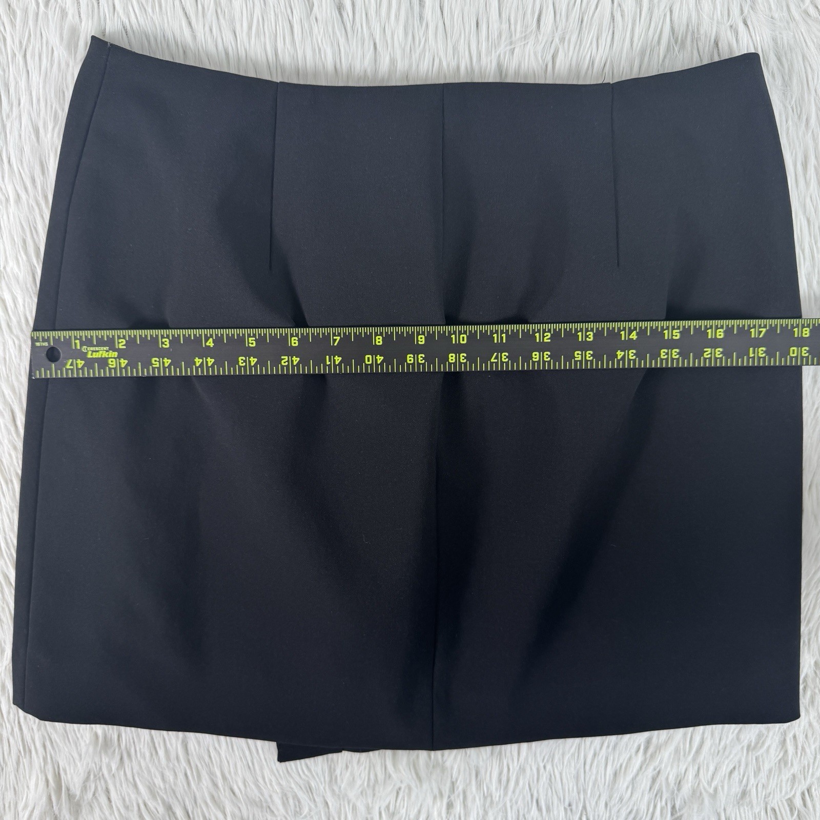 Madewell Ignition Black Zipper Accent Asymmetric Mini Wrap Skirt Women’s Size 4