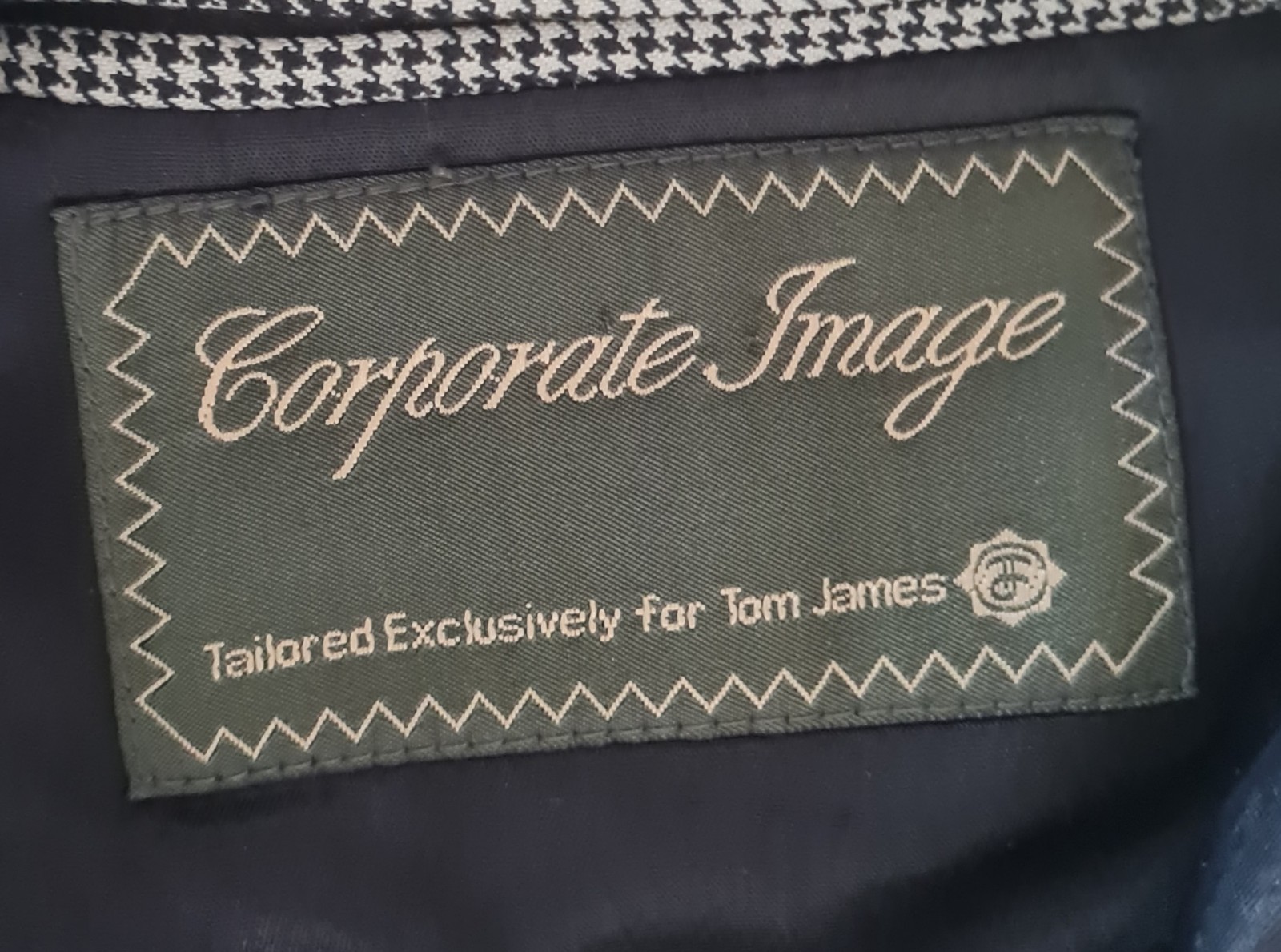 VTG CORPORATE IMAGE TOM JAMES mens brown sport coat jacket blazer 40R 100% Wool