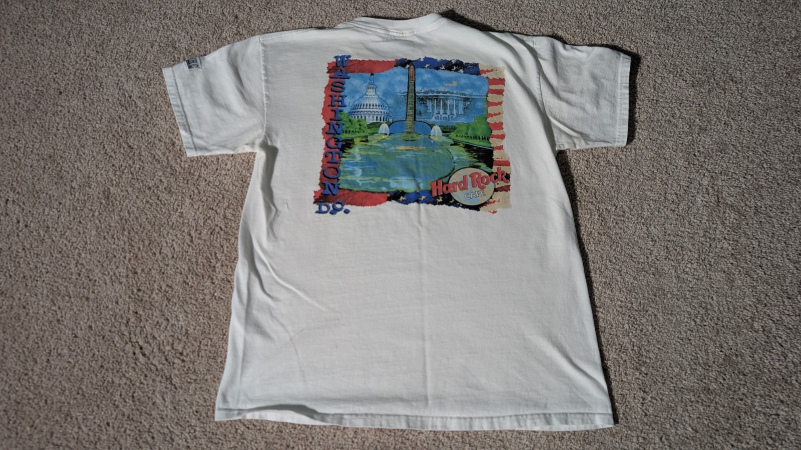 Vintage Hard Rock Cafe – Washington DC – White T-Shirt Mens Large 90s-2000s