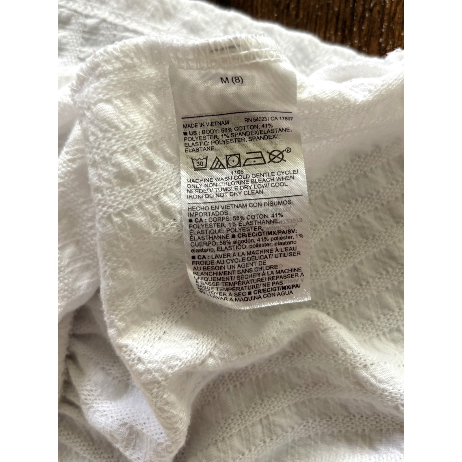 Old Navy Girls White Smocked Peplum Camisole Top Adjustable Straps Size M 8