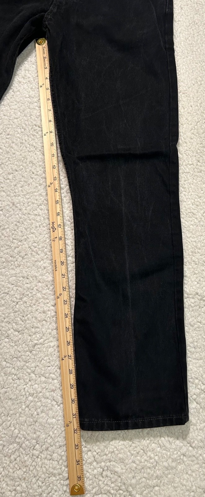 Levi’s 505 Regular Fit Mens Jeans Black Size 34×32 100% Cotton READ FIRST