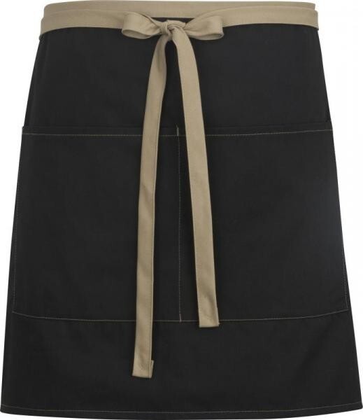 Edwards Style 9027 Half Bistro Color Blocked Black And Khaki Aprons NWT