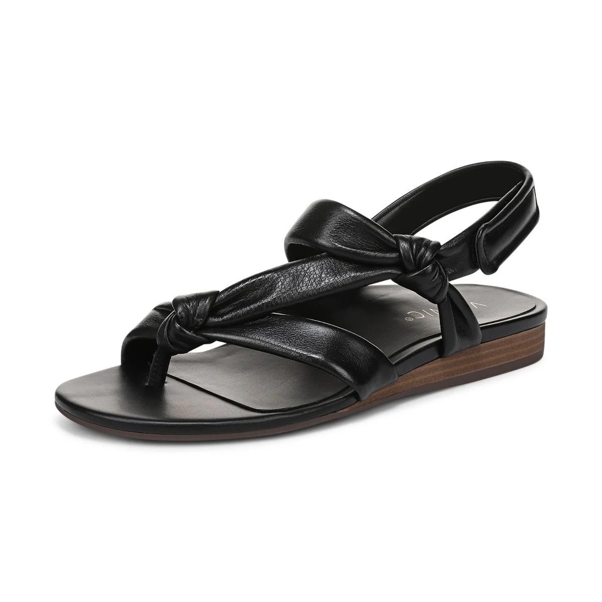 Vionic Geneva Strappy Toe Post Sandal Women’s Leather Arch Support Comfort