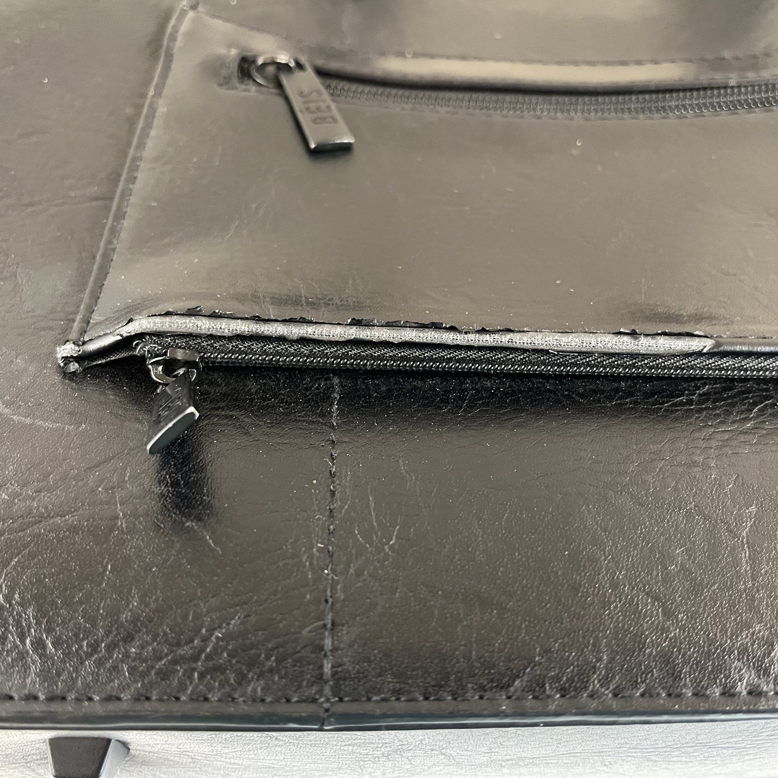 Beis Work Tote Bag The Commuter Smooth Vegan Leather Laptop Sleeve Water Bottle