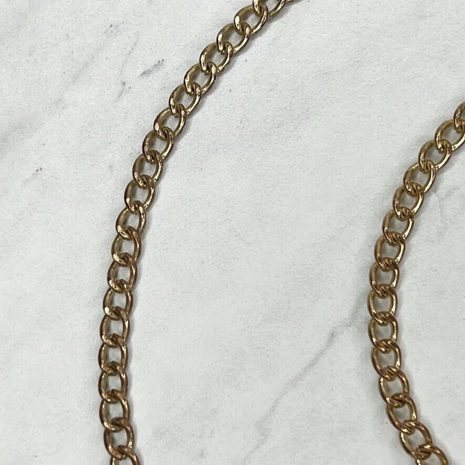 Gold Tone Skinny Chain Link Purse Handbag Replacement Strap 48″