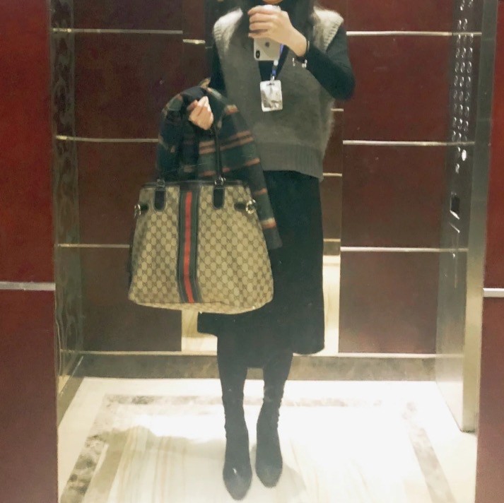 Gucci Pre-Owned Authentic Tote Monogram 38*33*14cm Canvas