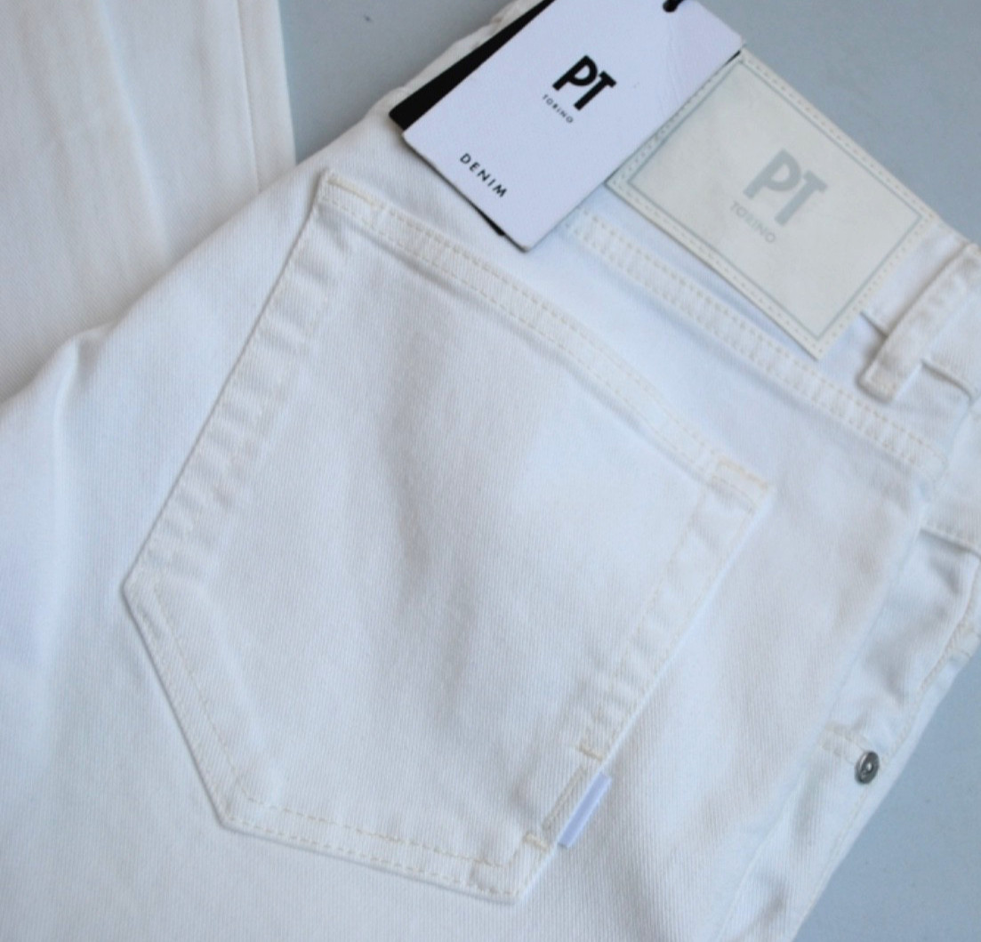 PT JEANS COLL. SIZE 34-48 250.00 WHITE STRETCH COTTON