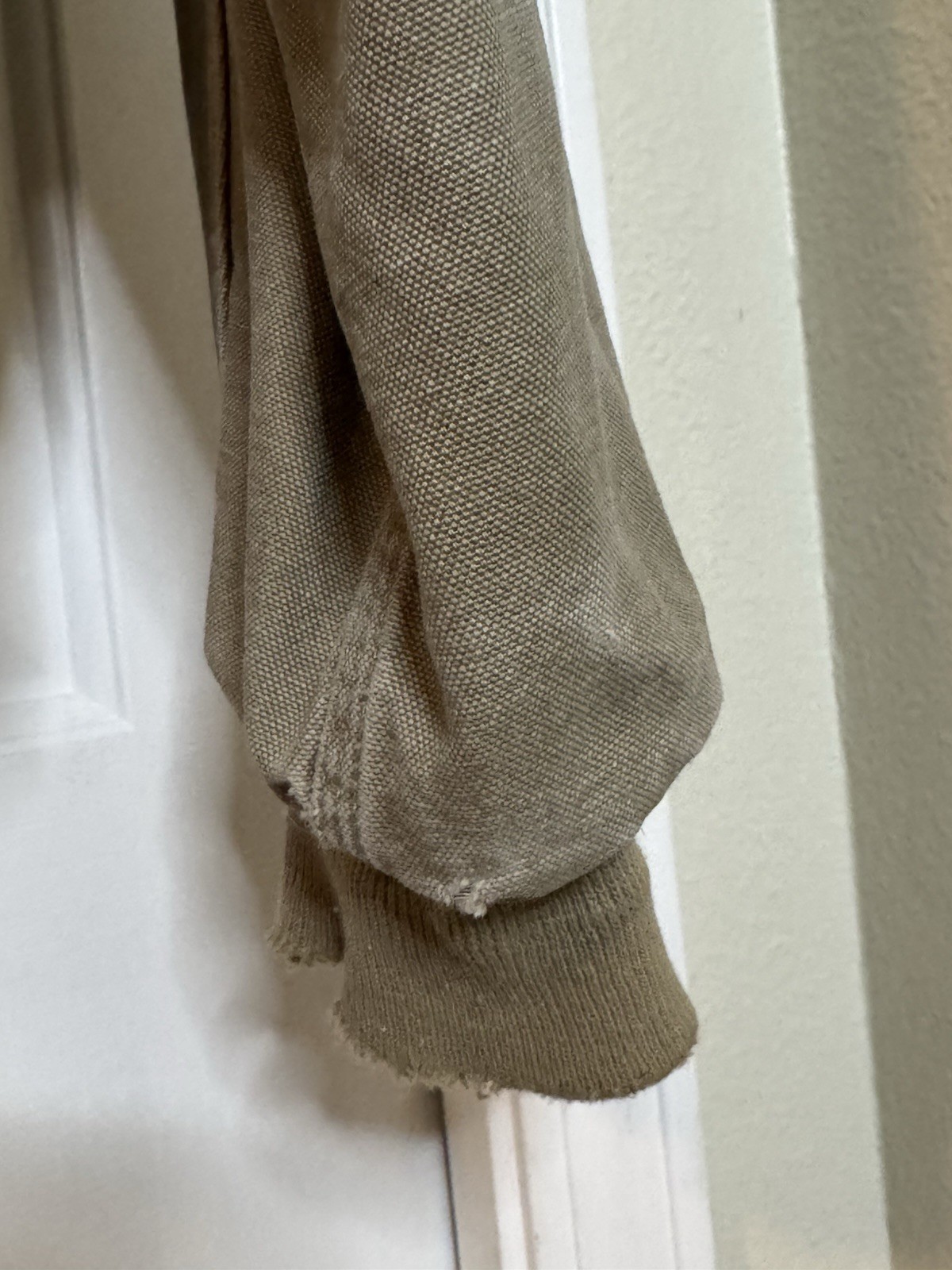 Vintage 90s Carhartt Plainsman Duck Canvas Bomber Jacket Taupe Size L