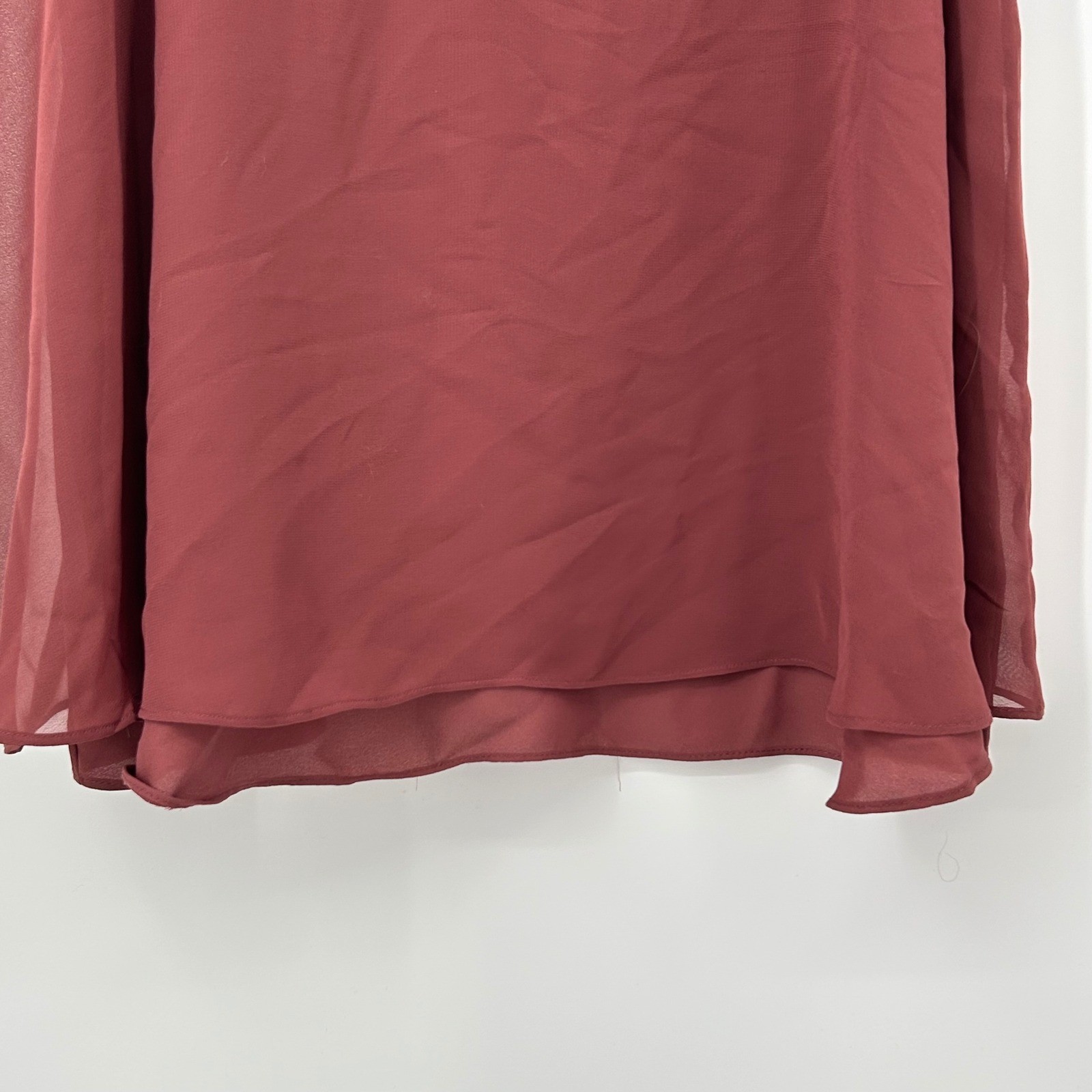 Womens Plus Size Torrid Chiffon Camisole Rosewood Mauve Layered Tank Top 0 L