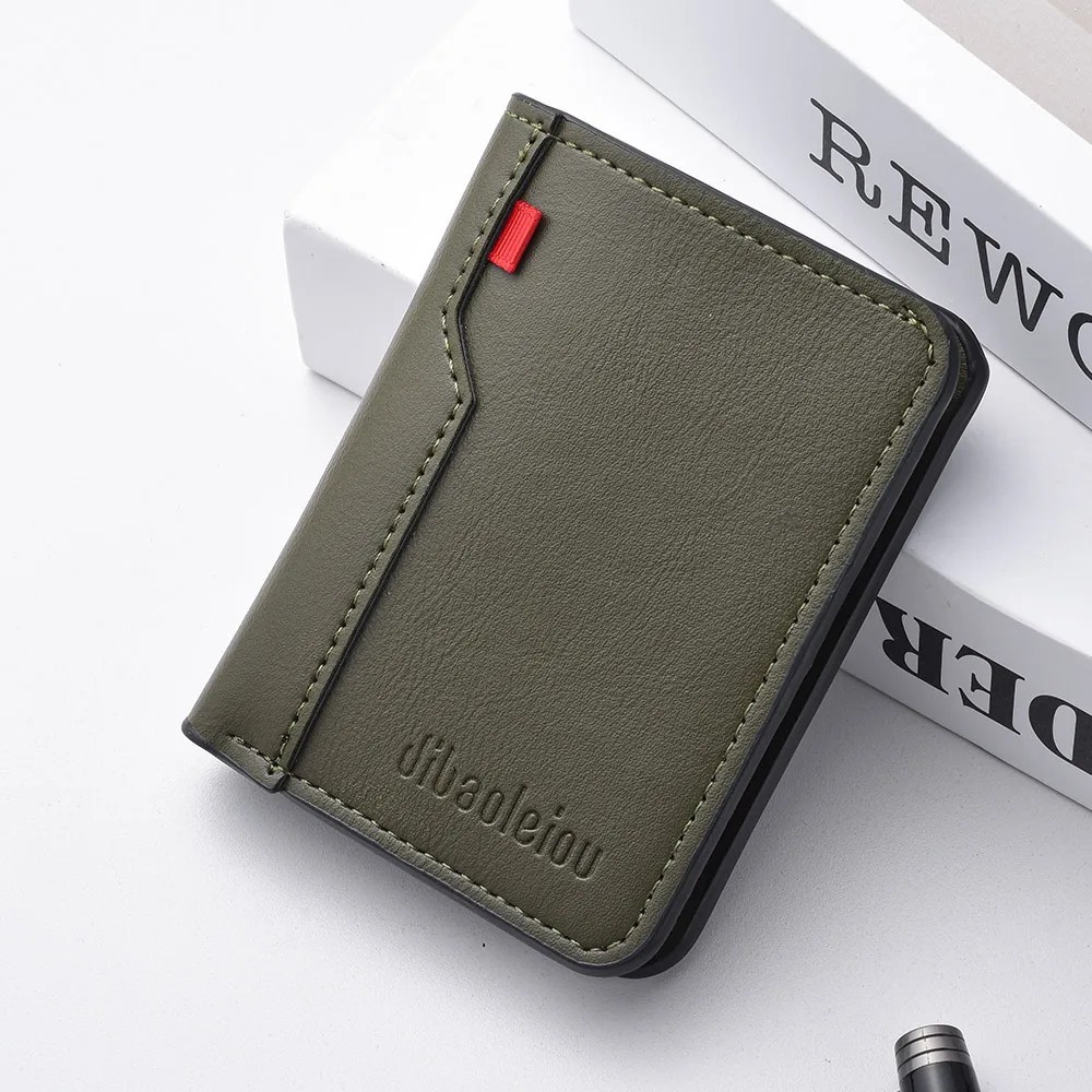 Men’s Soft PU Leather Mini Wallet Slim Credit Card Holder Compact Design
