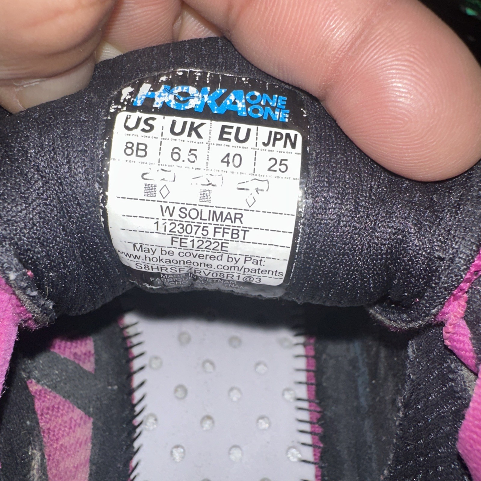 Hoka One One Shoes Womens 8 Solimar Festival Fuchsia Purple Running Sneaker