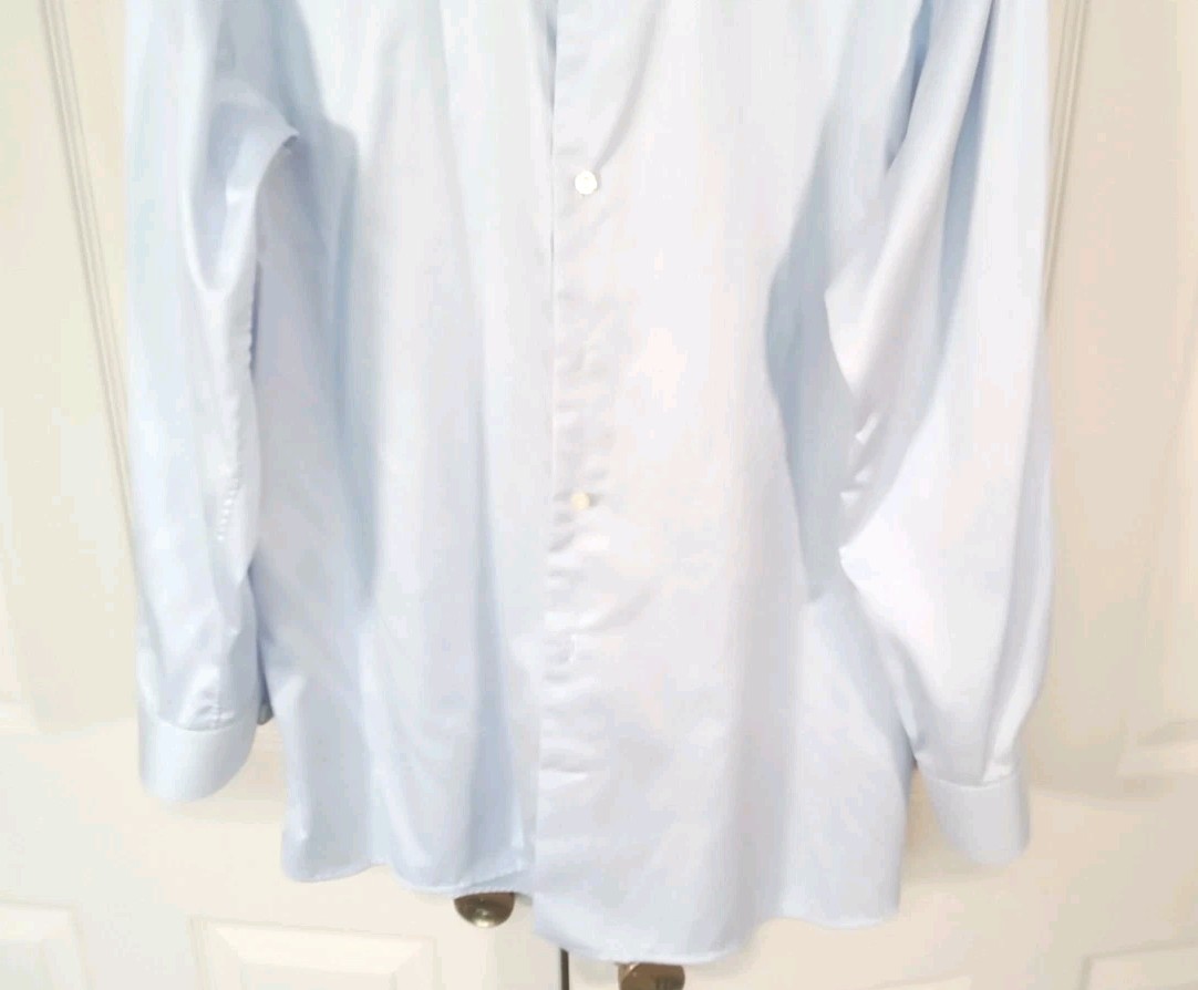 ETON Dress Shirts Men’s Button Up Classic Blue 100% Cotton 46/ 18 EUC