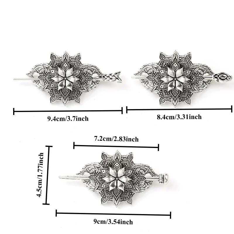 1pc Scandinavian Retro Popular Flower Hairpin Normcore Celtic Knot Stick Hair